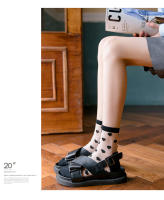 Calcetines Casuales Para Mujer Transparentes Y Ligeros De Calidad Superior Transpirables Y Cómodos Medio Tubo Moda Kawaii Suaves - details 1