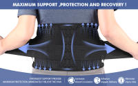 Strong Lumbar Support Belt Breathable Lower Back Compression Brace for Men Women Lifting, Herniated Disc, Sciatica, Pain Relief - details 0