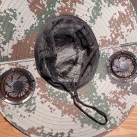 Sombrero para el sol con protección UV y ventilador Solar, camuflaje, 3 velocidades, sombrero de cubo para el sol, secado rápido, doble ventilador de refrigeración, sombrero de pescador - details 5