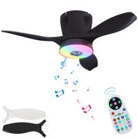 [1 año de garantía] TOMAX Nuevo ventilador inversor Luz Regulación de velocidad de tres velocidades Sala de estar y comedor simple y moderna Luz de ventilador de techo integrada Diseño silencioso Rgb Colorido Color que cambia Control remoto Modelo Ventas - details 10