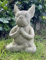 Estatua de Resina de Yoga Pose Escultura de Bulldog Francés para Jardín - details 4