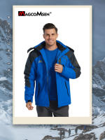 MAGCOMSEN Winter Men's Thicken Fleece Parkas Warm Waterproof Ski Snow Coat Windproof Multi-Pockets Jacket - details 0