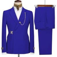 Traje de Hombre de Diseño Italiano Blazer Pantalón para Bodas y Fiestas Ajuste Delgado Moda 2025 - details 1