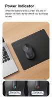 Baseus Ratón Inalámbrico Ergonómico Diseño Ergonómico, 30dB Silencioso, Ajustable 1600-4000DPI, Conexión 2.4G & Bluetooth 5.2 Ideal para Oficina - details 10