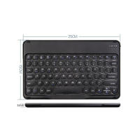Conjunto de teclado y ratón inalámbricos para tableta, conjunto de accesorios redondos con Bluetooth en español para iOS, iPad, Mipad, Matepad, Lenovo, Android, Windows - details 0