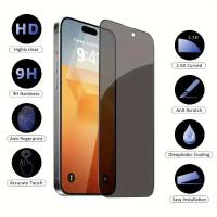 Protector de pantalla de privacidad de cobertura completa de 5 piezas para iPhone 16 11 12 13 14 Pro Max Mini 8K Cristal antiespía para iPhone 15 PRO XR X XS MAX - details 2