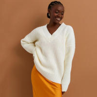 Suéter Casual de Mujer para Otoño e Invierno, Cuello en V, Elegante, Holgado, de Punto. - details 14
