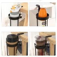 Portavasos con Clip 2 en 1, resistente al agua, a prueba de óxido, estante para tazas de escritorio, soporte de almacenamiento colgante para tazas, botellas de agua - details 11