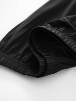5pcs Leggings Capri de Talla Grande para Mujer - Alta Elasticidad, Color Sólido con Detalle de Botón, Perfectos para Yoga y Correr - details 2