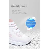 Zapatillas de correr transpirables con cordones para mujer, zapatillas deportivas con cojín de aire y malla ligera, zapatillas de entrenamiento para deportes al aire libre - details 3