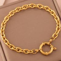 Pulsera de acero inoxidable para mujer, joyería simple de moda con cadena cruzada dorada - details 0