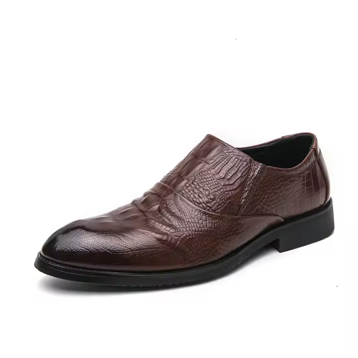 Zapatos de Negocios Formales de Cuero Vintage Británico Cómodos y Transpirables con Tacón Bajo - 1