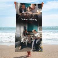 Toallas de playa personalizadas para adultos, hombres, mujeres y niños, baño personalizado con fotos, collages, toalla de piscina, regalos del Día de San Valentín - details 9