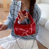 Bolsos de moda coreanos con lazo, bolsos de hombro plisados ​​de cuero Pu con nube, bolsos pequeños y dulces para mujer - details 15