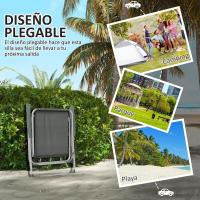 Juego de Sillas de Camping Plegables 4 Piezas de Tela Oxford Marco de Acero Reposabrazos - details 3