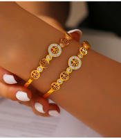 Pulsera de Maple inoxidable de Árbol DE LA Vida Hueco pulsera de Mujer - details 2