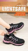 Zapatos de seguridad con botón giratorio para mujer, zapatillas de trabajo con punta de acero, zapatos indestructibles, botas de trabajo a prueba de pinchazos, zapatillas con cojín para mujer - details 1