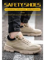 Zapatos de seguridad para hombres con punta de acero, zapatos de trabajo antiaplastamiento, anti-perforación, zapatos indestructibles, botas protectoras, botas tácticas - details 1