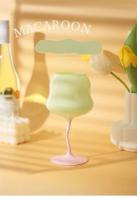 Vintage aron Twisted Small Fresh Cream God Mug Copa de vino tinto de vidrio coloreado - details 1