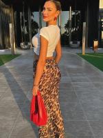 falda elegante con estampado de leopardo para mujer, faldas Maxi, ropa Y2K para oficina, Club, fiesta, ropa de calle informal, venta al por mayor, 2025 - details 20