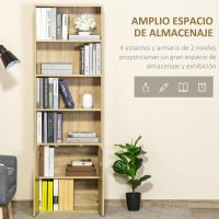 Estantería de Libros con 4 Compartimentos Abiertos Blanco 80 kg de Carga Tamaño 59x29x180 cm - details 12
