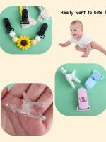 Chupete de plástico Kam en forma de D para bebé, Clip para chupete, soporte para cadena de suspensión, Clip para cinta de 20mm, 40 piezas - details 8