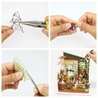 Robotime DIY con muebles sala de estudio Simons café niños adultos casa de muñecas miniatura casa de muñecas Kits de madera juguete - details 23