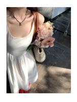 Vestido camisola coreano suave con cintura blanca y estilo festivo, dulce y elegante para lucir delgado y de alta gama, falda larga - details 15