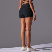 Pantalones cortos de malla transparente para yoga para mujer, transpirables, de secado rápido, para gimnasio - details 8