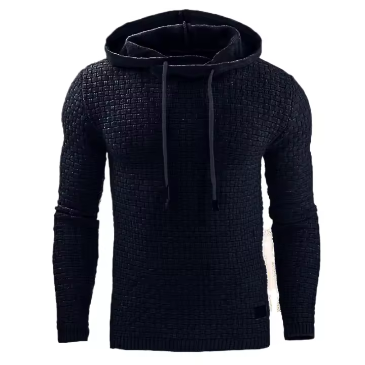 Sudadera con capucha para hombre, suéter deportivo de moda, casual, color sólido - 1
