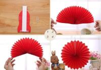 Manualidades decorativas, abanicos de 4 ''-12'', papel de seda colgante DIY para bodas, fiestas de cumpleaños y festivales - details 7