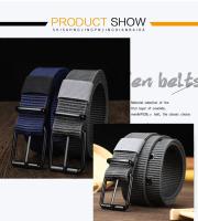 Cinturón táctico de nailon con hebilla para hombre, cinturilla de lona de Color sólido para exteriores, alta calidad - details 3