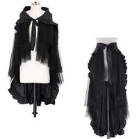 Vestido de fiesta punk gótico para mujer, peplum victoriano, vestido pirata, talla grande - details 1