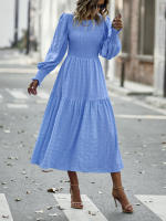 Vestido elegante de manga larga con cintura elegante de otoño e invierno para mujer - details 8