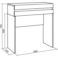 Dormitorio habitación |   70x75x35cm |    cajón |    almacenamiento |   Estilo Morno |   Blanco - details 2