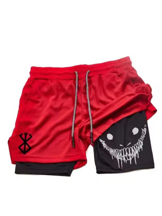 Fury Pantalones Deportivos de Secado Rápido para Hombres Doble Capa para Gimnasio y Entrenamiento PIESS Moda Deportiva - 1
