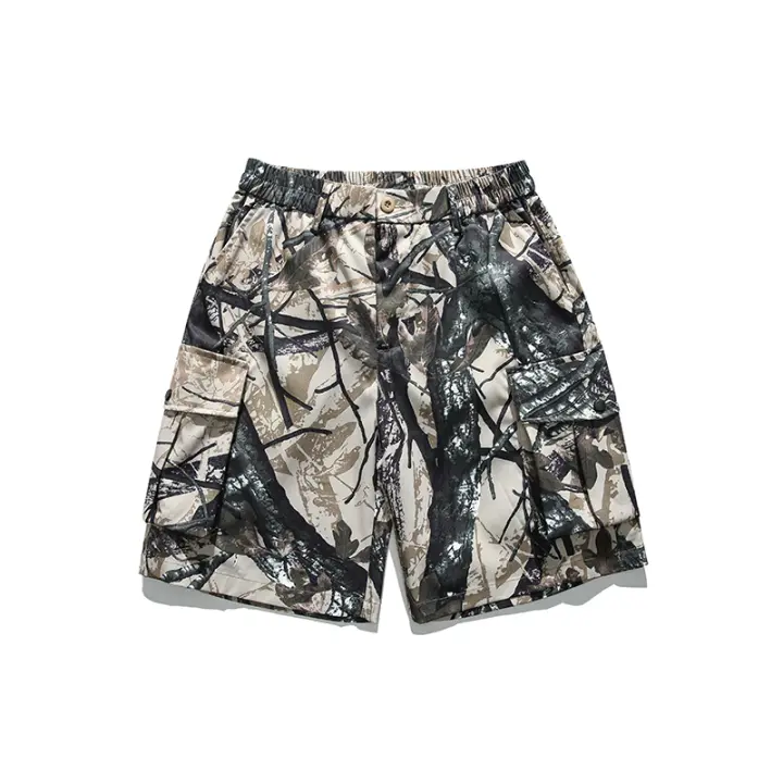 Men New Outdoors Camouflage Cargo Shorts Summer Leisure Fashion Elastic Waist Shorts Hiking Motion Basketball Short Trousers Men - 1