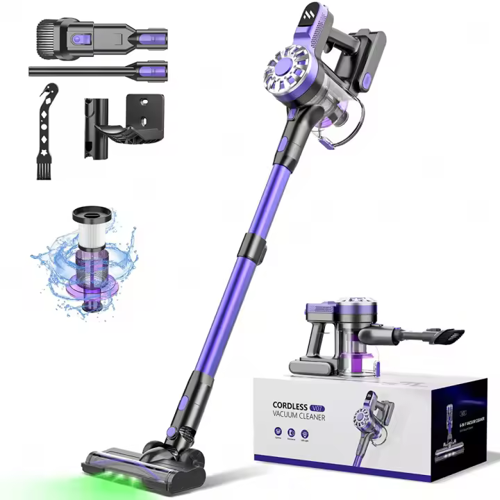 Aspiradora Inalámbrica V07 Aspirador de Pie Automático con Varita Flexible - 1