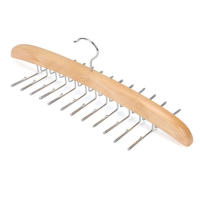 Colgador multifuncional de madera para chaleco, que ahorra espacio perchero, cinturones organizadores, corbatas, bufandas, soporte de almacenamiento para armario, 24 ganchos - details 5