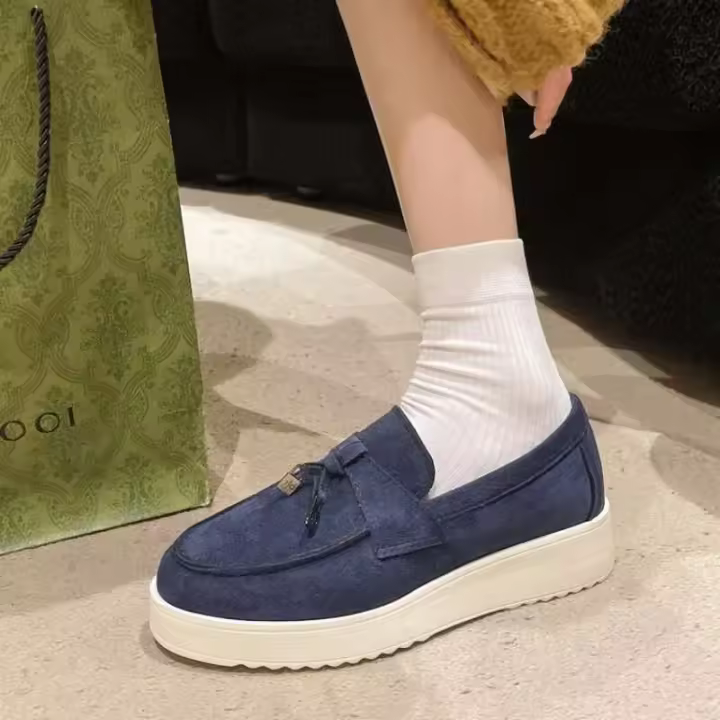 Mocasines de Verano para Mujer Zapatos Planos de Ante y Moda Primavera Otoño - 1