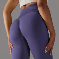 Leggings de yoga sin costuras para mujer, ropa deportiva de entrenamiento, pantalones deportivos de cintura alta - details 71