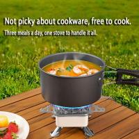 Tarjeta de utensilios de cocina plegables para acampar al aire libre, estufa de té portátil para hervir agua, estufa de gas de ciervo - details 2