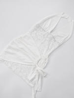 Vestido corto ajustado sin mangas con espalda descubierta, encaje y lazo en la cuello para mujer D25DS148 - details 14