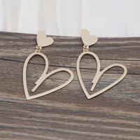 Pendientes colgantes en forma de corazón de amor de doble capa para mujer, joyería bohemia para las orejas, nueva moda 2024 - details 14