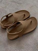 Sandalias de mujer de estilo romano con nicho de fondo plano de vacaciones con punta retro en espiga de temperamento minimalista - details 29