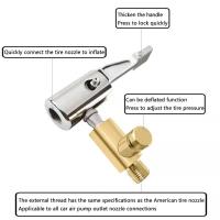 Adaptador de válvula de neumático de coche, Conector de bomba inflable, abrazadera de boquilla de neumático, conector inflable, compresor de inflado - details 7