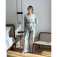 Moda Francesa de Manga Larga Camisa de Cintura Alta Pantalones de Pierna Ancha Traje de Mujer - details 5