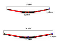 Piezas de bicicleta Manillar de aleación de aluminio, 720/780 mm, accesorios de mango de bicicleta MTB, bicicleta de carretera de montaña BMX, volante de bicicleta - details 2
