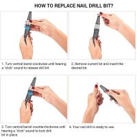 Taladro de Uñas Recargable Profesional 30000 RPM Herramienta Eléctrica Portátil para Manicura - details 5