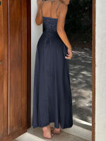 Vestido de noche elegante de manga corta de color sólido Ropa de mujer - details 11